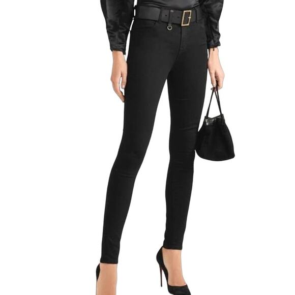 J Brand Maria High-Rise Skinny Jeans In Hewson Black Comfort Stretch Size 26 - Picture 1 of 16